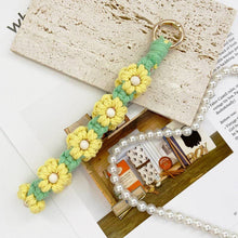 Load image into Gallery viewer, Handmade Crochet Daisy Flower Keychain
