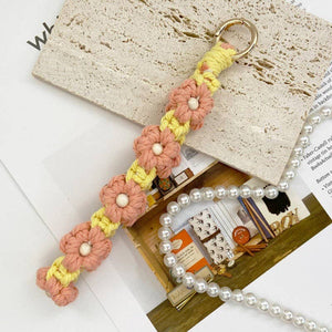 Handmade Crochet Daisy Flower Keychain