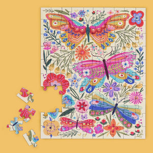 WerkShoppe Snax 100 Pc Puzzle | Butterfly Floral