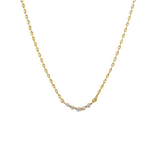 Crystal Dainty Bar Necklace | 2 Colours