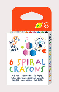 6 Pack Spiral Crayons