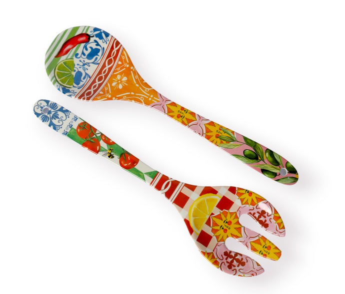 Salad Servers Italian Summer