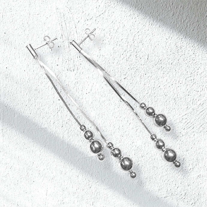 Balls & Chain Drop | Sterling Silver 925