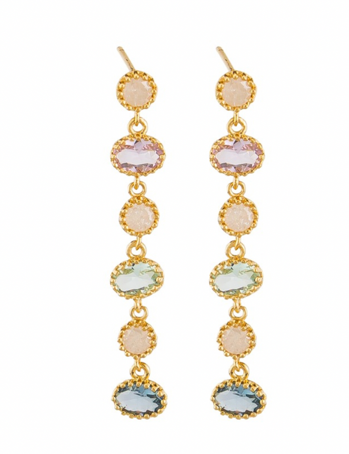 Gold Natalia Crystal Earring