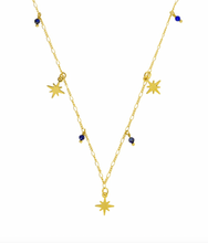 Load image into Gallery viewer, Lapis &amp; Star Chain Necklace
