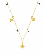 Load image into Gallery viewer, Lapis &amp; Star Chain Necklace
