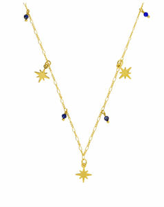Lapis & Star Chain Necklace