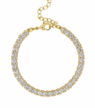 Load image into Gallery viewer, Gold Crystal Tennis Bracelet
