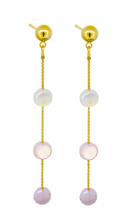 Load image into Gallery viewer, Gold Hanging Pastel Drops Earring
