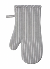 Load image into Gallery viewer, Butchers Stripe Oven Glove | Grey
