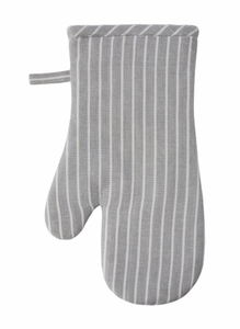 Butchers Stripe Oven Glove | Grey
