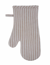 Load image into Gallery viewer, Butchers Stripe Oven Glove | Taupe

