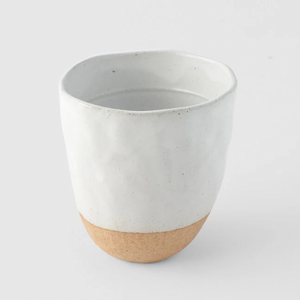 Lopsided Latte Mug | White & Bisque