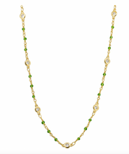 Load image into Gallery viewer, Green Mona Beaded Necklace
