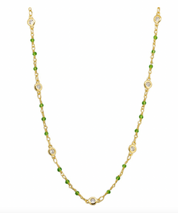 Green Mona Beaded Necklace