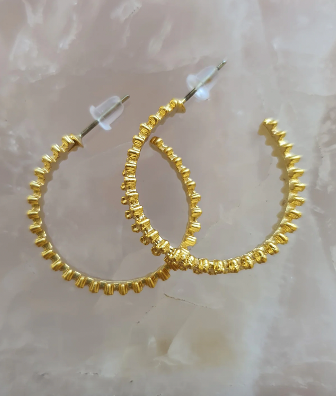 Gold Crown Earring