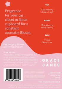 Bloom Felt Air Freshener | Wild Rose & Blackberry
