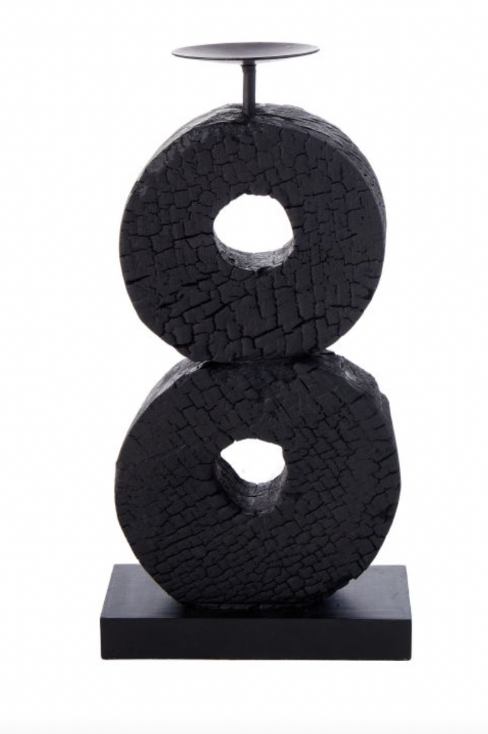 Charred Wood Ring Candleholder | 2 sizes