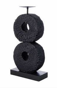 Charred Wood Ring Candleholder | 2 sizes