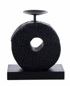 Charred Wood Ring Candleholder | 2 sizes