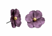 Load image into Gallery viewer, Auburgine Shimmer Cherry Blossom Studs
