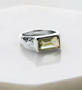 Annabelle Green Amathyst Ring Silver | 3 sizes | Zafino