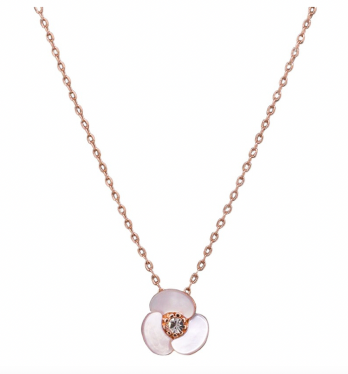 Rose Gold Mother of Pearl Necklace