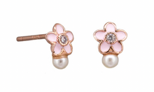 Load image into Gallery viewer, Pixie Flower &amp; Pearl Stud | Tiger Tree
