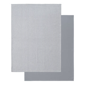 Butchers Stripe Tea Towels  S2 | Grey