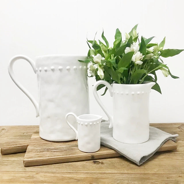 White Jug With Dots | 3 sizes