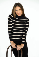 Load image into Gallery viewer, Noir Striped Skivvy
