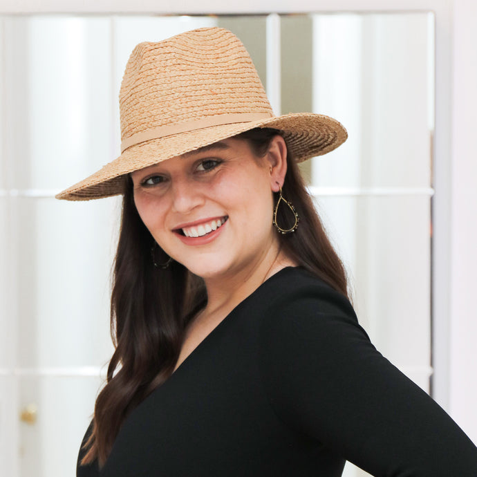 Sandy Raffia Panama hat