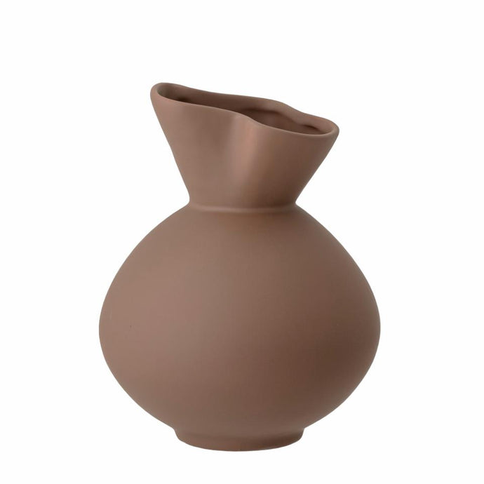 Nicita Brown Gathered Detail Vase