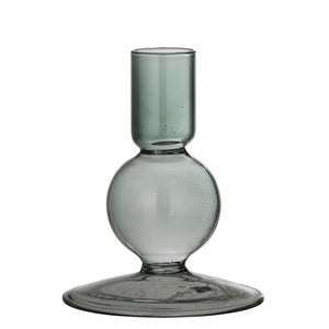 Isse Green Glass Candlestick